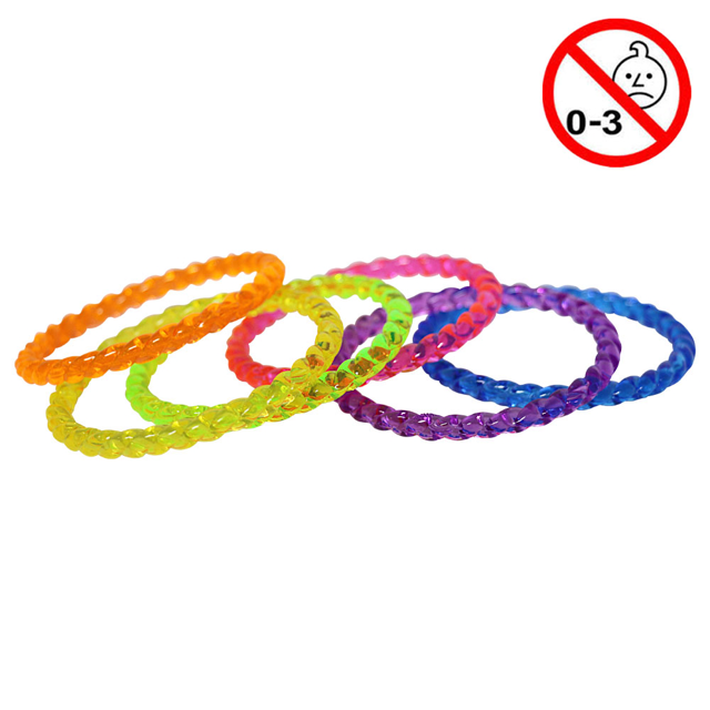 Legetøj, neon armring, ass. farver, 200 stk.
