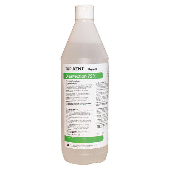 TopDent overfladedesinfektion 72%, 1 liter