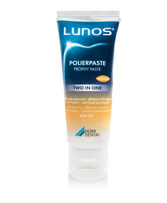 Lunos Pudsepasta, Two In One, Orange, tube