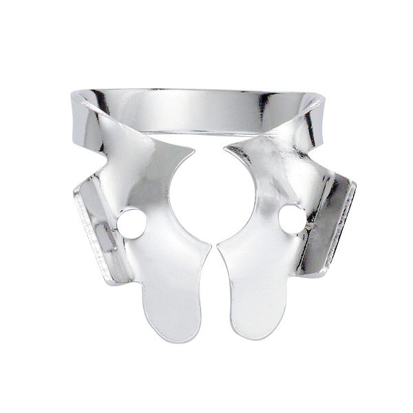 Hygenic kofferdamklamme m/vinger, blank, nr. 4