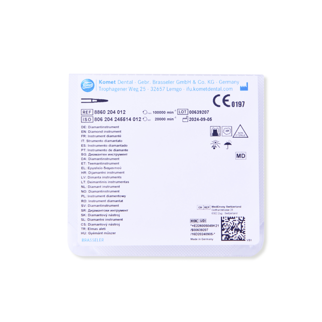 Komet diamant flamme RA 8860/012, rød, 5 stk.