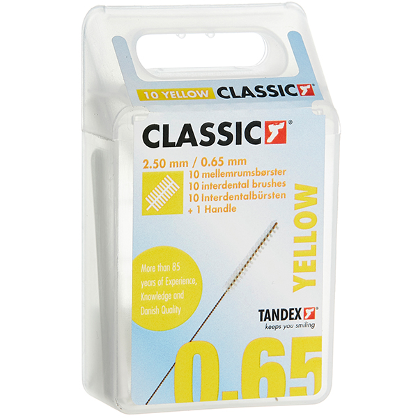 Tandex Classic interdentalb. microfine gule, 10 stk.