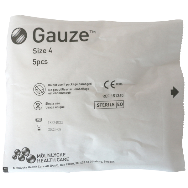 Gazetamponer sterile nr. 4, runde, 120 stk.