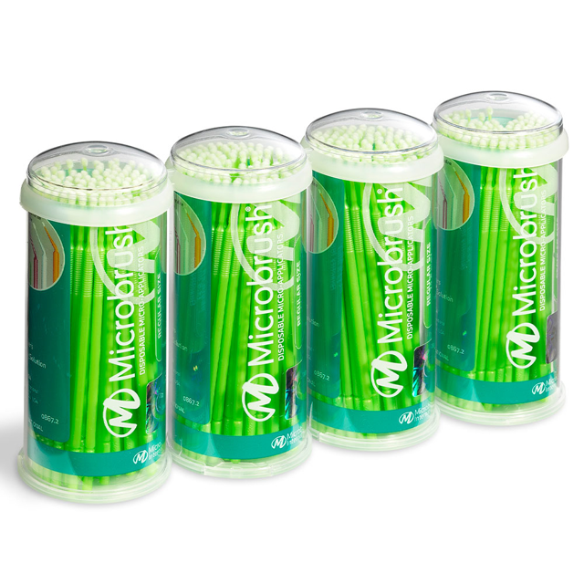 Microbrush Regular grøn, 4 x 100 stk.