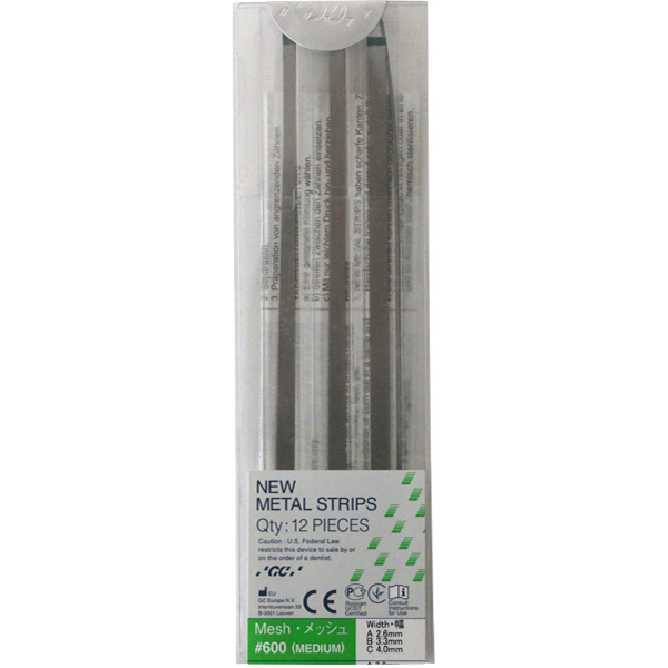 GC New Metal Strips grøn Mesh, ass. bredde 4x3 stk