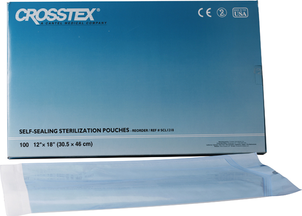 Duo-Check autoklaveposer m/klæb 30 x 46 cm, 100 stk.