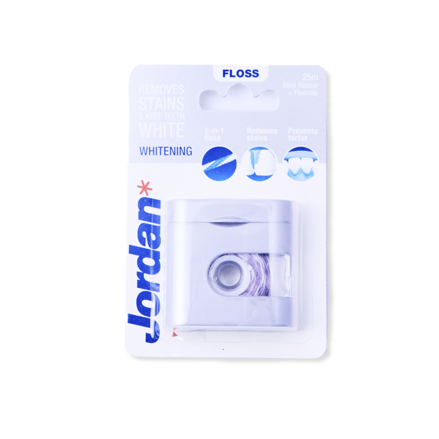 Jordan tandtråd Whitening Floss m/fluor, 25 m