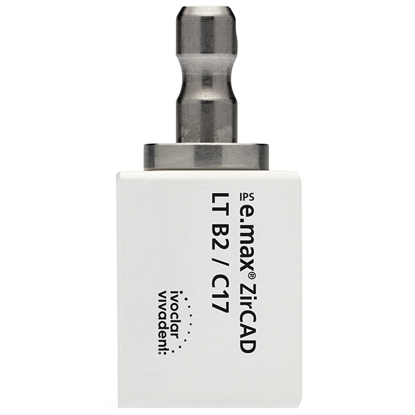 IPS e.max blokke ZirCAD CER/inLab LT B2 C17, 5 stk