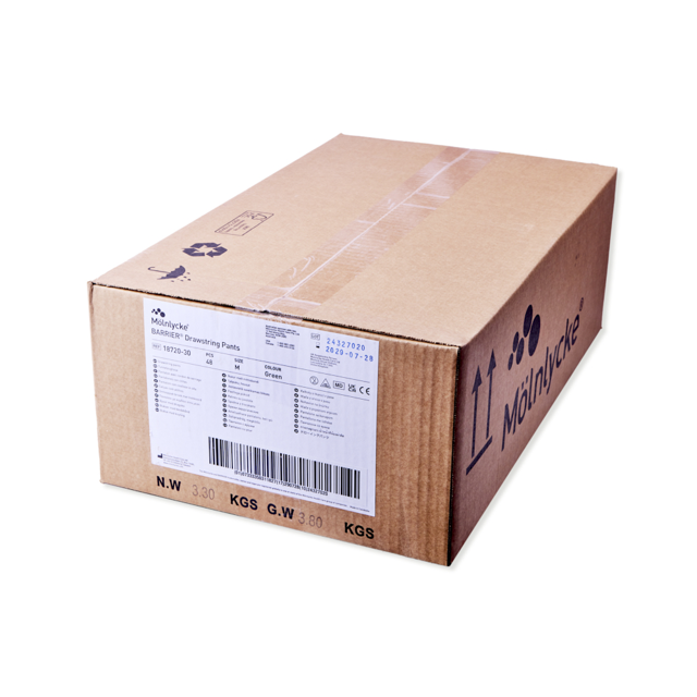 Barrier engangsuniforms-buks M, grøn, 48 stk