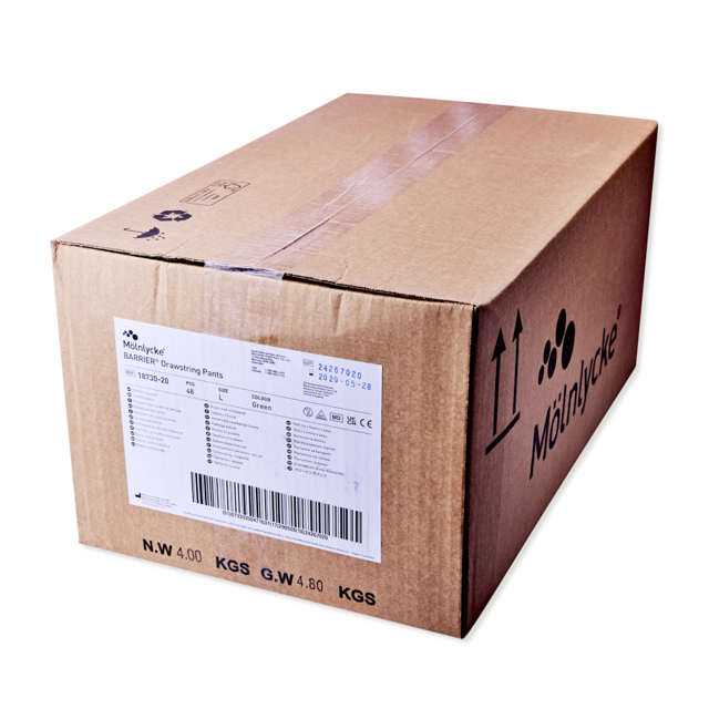 Barrier engangsuniforms-buks L, grøn, 48 stk