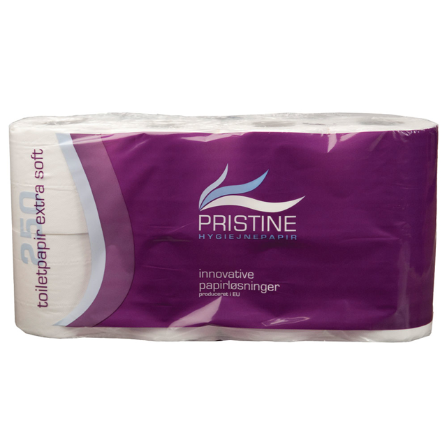 Pristine toiletpapir Extra Soft, hvid, 2-lag, 96 ruller