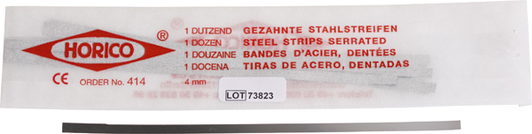 Horico stålstrips medium savtakket 4 mm, 12 stk.