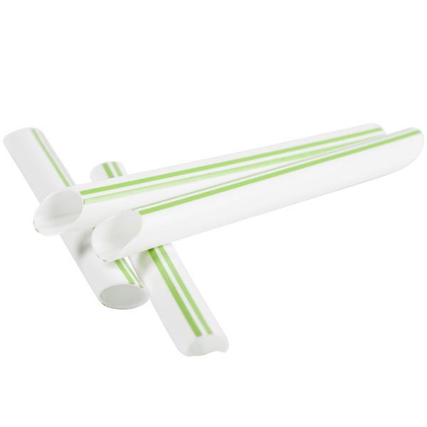 Hygovac Bio sugerør, hvide/grønne 95 mm, 1000 stk.