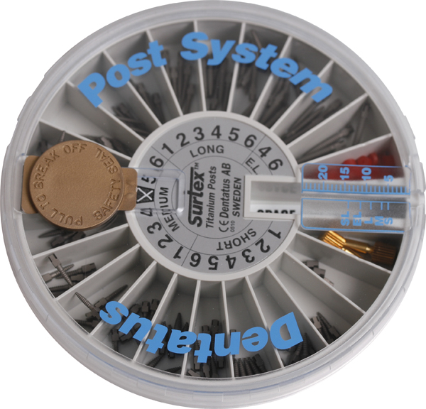 Dentatus Surtex Titaniumstifter, sortiment