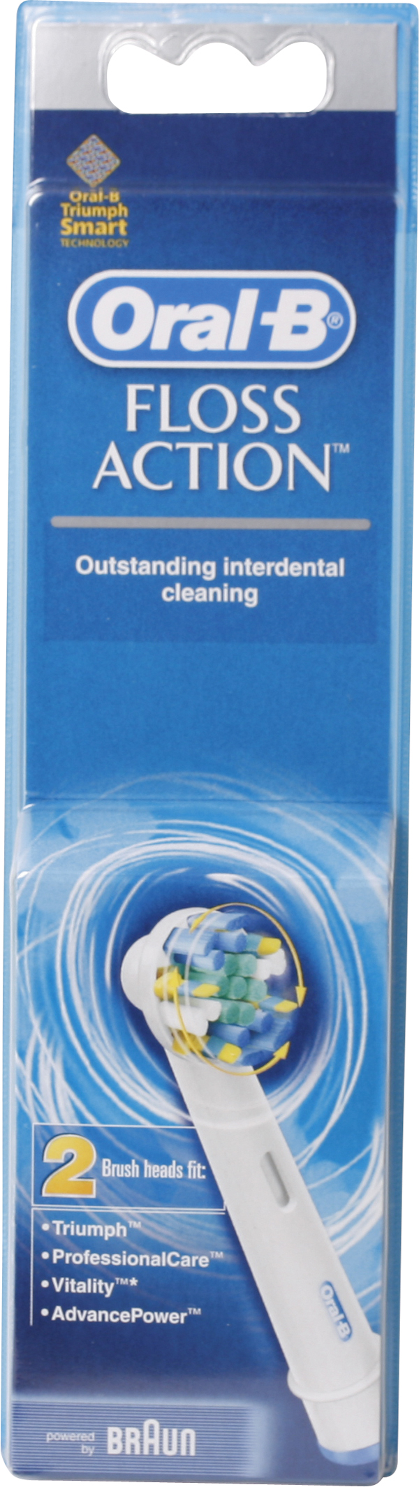 Oral-B Floss Action børstehoveder EB 25-2, 3 stk.
