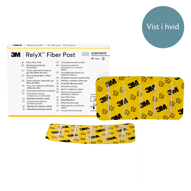 RelyX Fiber Post, str. 1, 1,3 mm, gul, 10 stk.