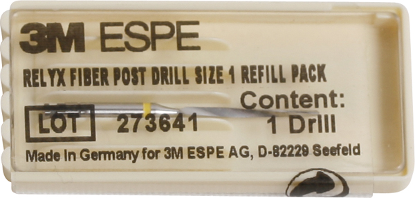 RelyX Fiber Post bor, str. 1, 1,3 mm, gul, stk.