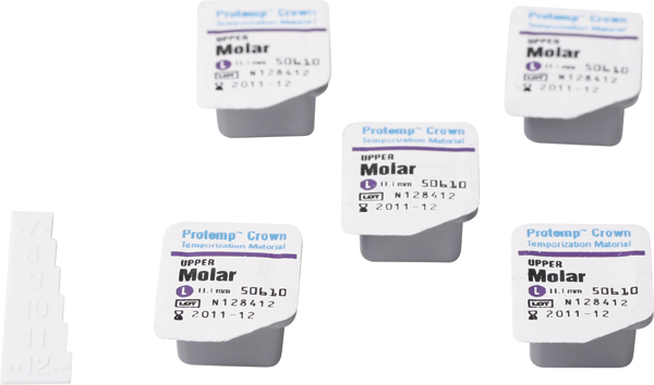 Protemp Crown Biscuspid Upper Large, 5 stk.