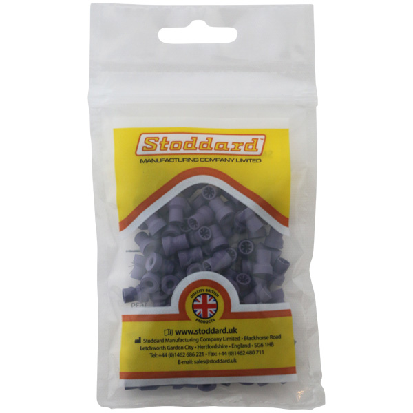 Stoddard gummikopper snap-on lilla medium 100 stk.