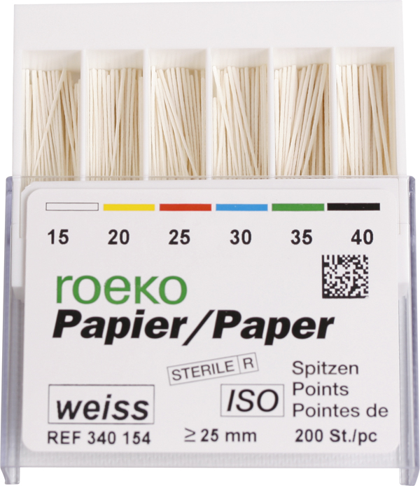 Roeko paper points hvide 015-040