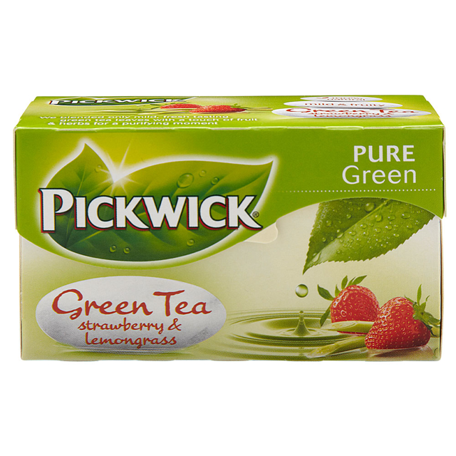Pickwick grøn te med jordbær-citrongræs, 20 breve