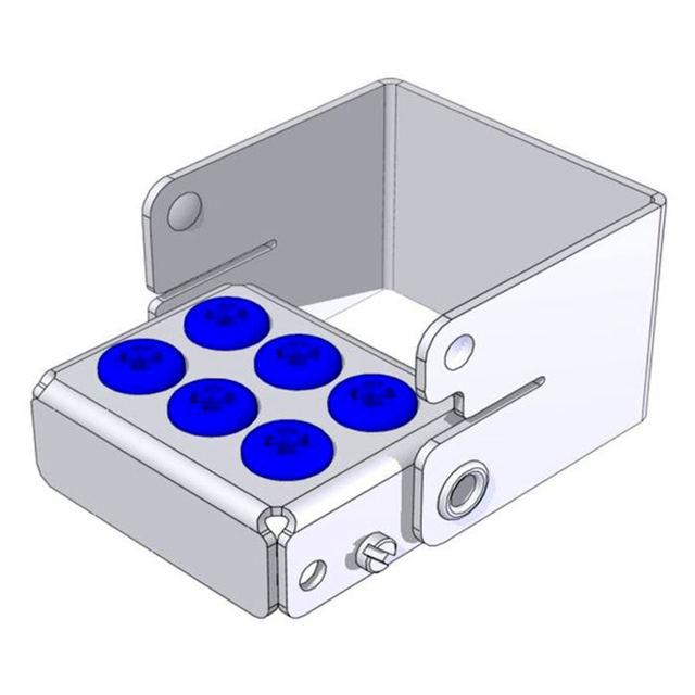 Nichrominox Plug In borholder, blå, til 6 bor