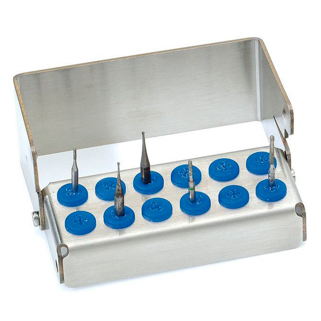 Nichrominox Plug In borholder, blå, til 12 bor