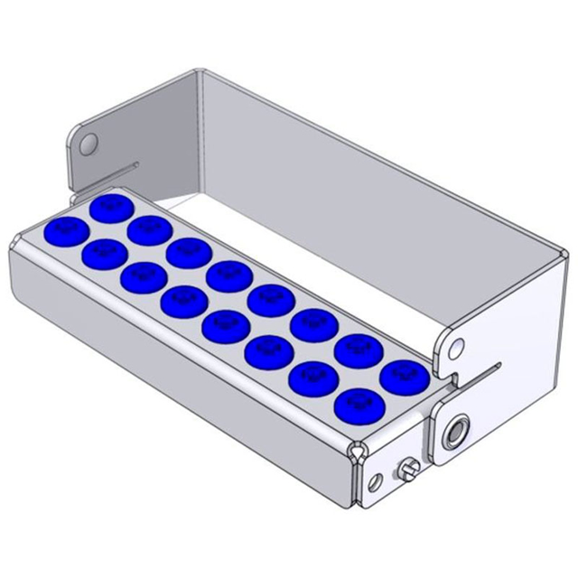 Nichrominox Plug In borholder, blå, til 16 bor