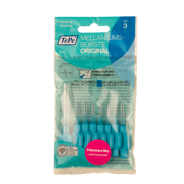 TePe interdentalbørster, soft, 0,6 mm., 10 x 8 stk