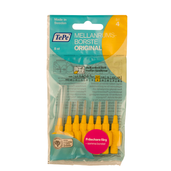 TePe interdentalbørster, soft, 0,7 mm., 10 x 8 stk