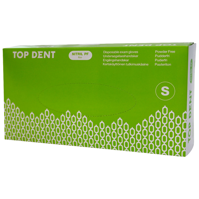 TopDent ECO handsker, nitril PF str. S, 100 stk.