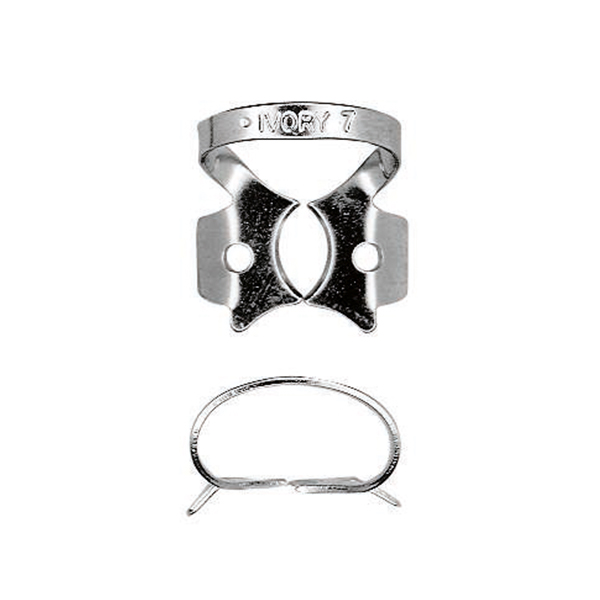 Ivory kofferdamklamme SS 7, satineret