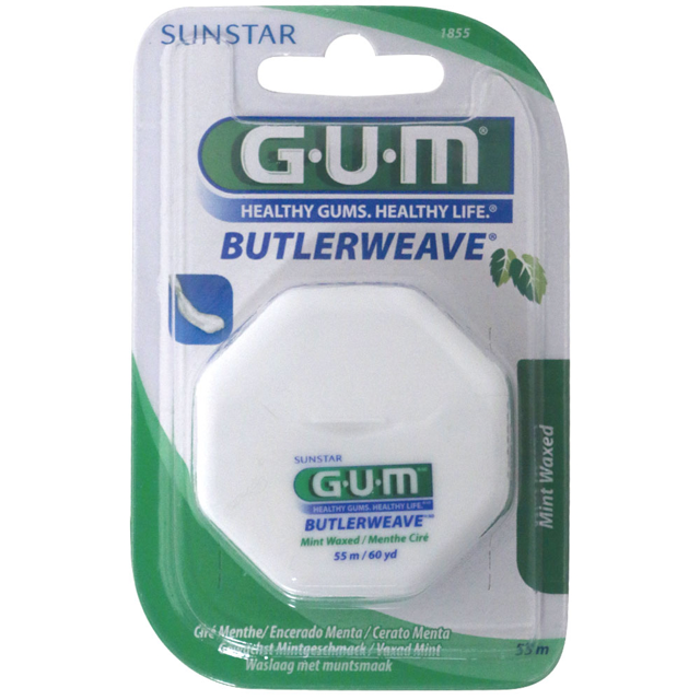 Gum Butlerweave tandtråd vokset, 55 m