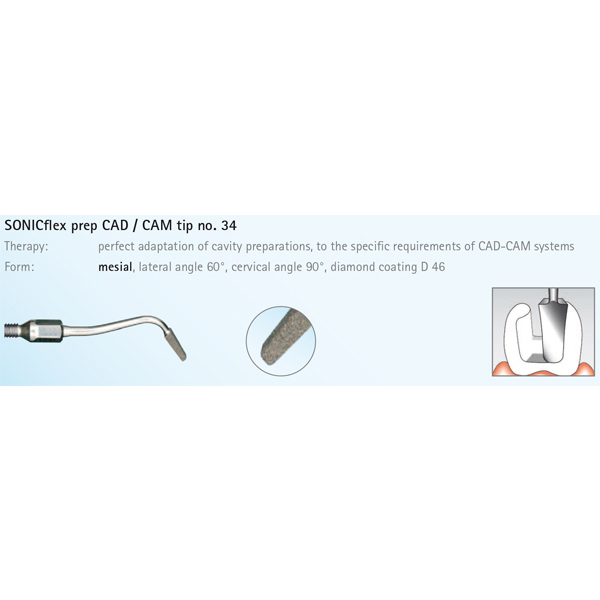 Sonicflex prep CAD/CAM tip 34 mesial
