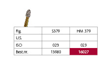 Meisinger HM finerbor, æg RA 379/023, 5 stk.