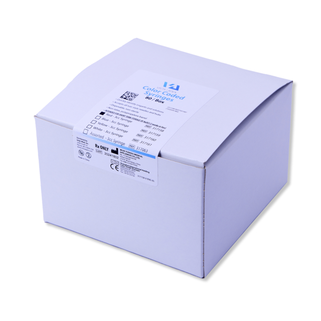 Udgået - Vista luer-lock sprøjter 3 ml, rød, 80 stk