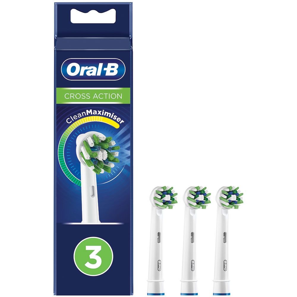 Udgået - Oral-B CrossAction børstehoveder, 3 stk.