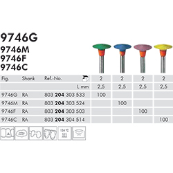 Meisinger polerere linse RA 9746F/100 rosa, 2 stk.