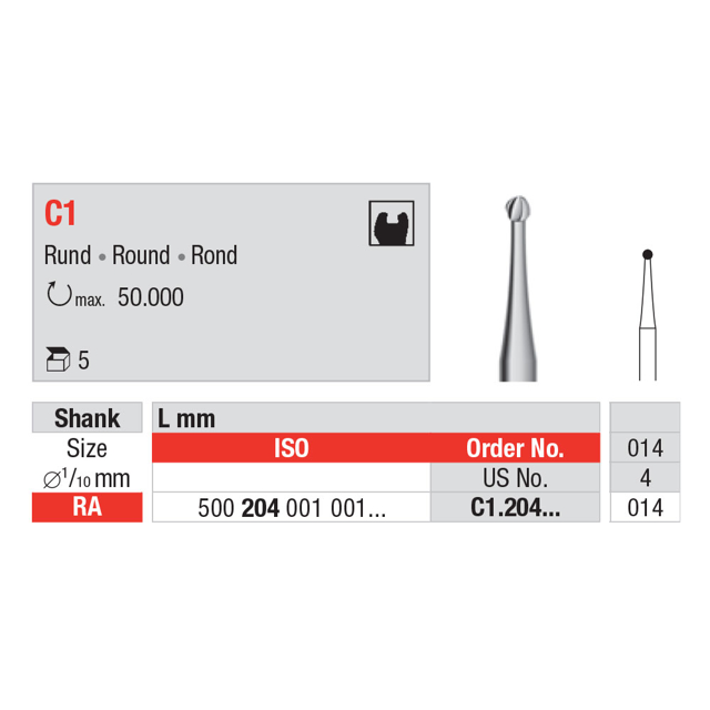Edenta HM rosenbor RA C1/014, 5 stk.