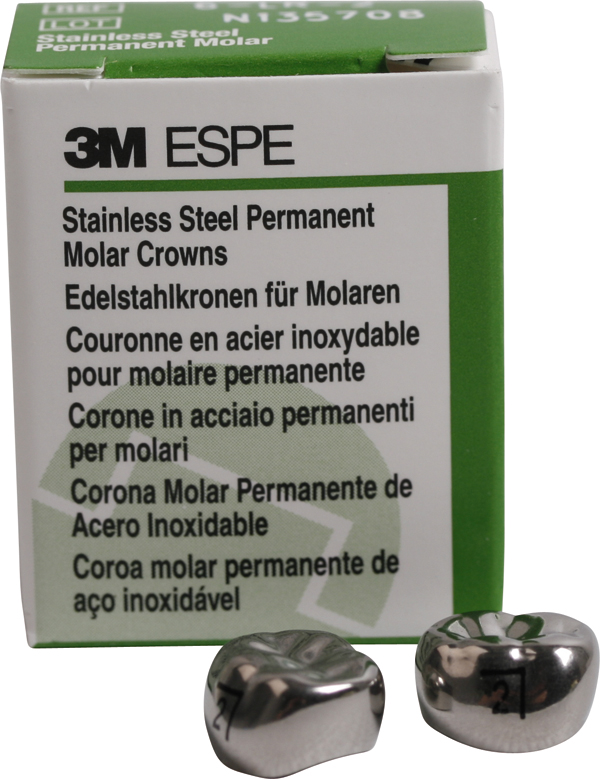 Stålkroner permanent molar 6-LR-5, 5 stk.