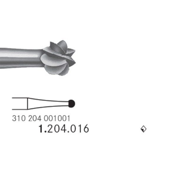 Komet stålbor rosen 016 RA, 10 stk