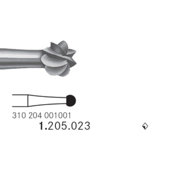 Komet stålbor rosen 26 mm 023 RA L, 6 stk