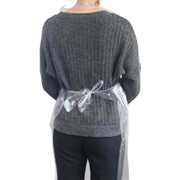 Engangsforklæder, transparent, 50 stk.