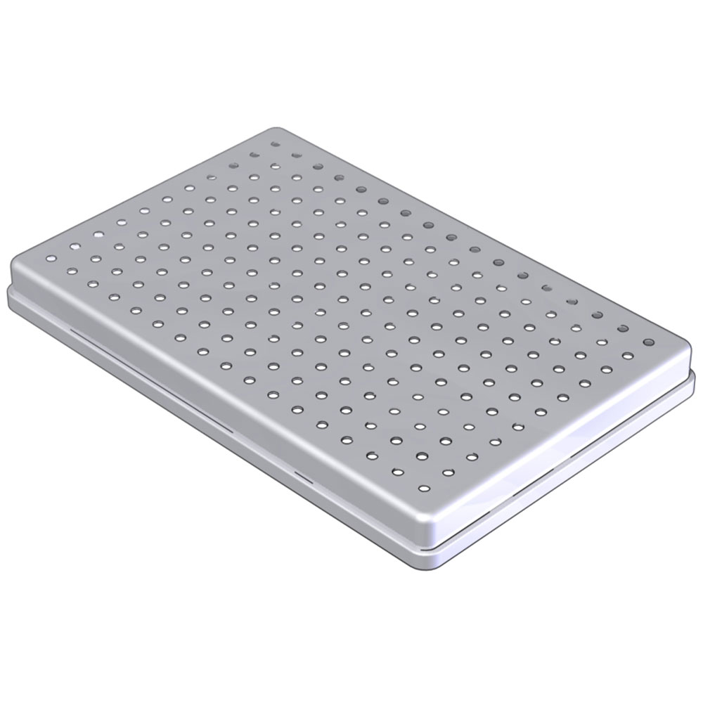 Låg til rustfri stålkassette 1/1 str. perforeret 