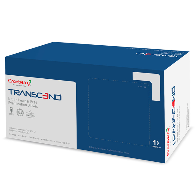 Transcend acceleratorfri nitril, blå, XS, 300 stk.