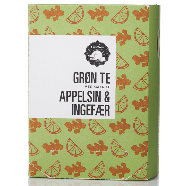 Frellsen grøn te, Appelsin og Ingefær, 20 breve