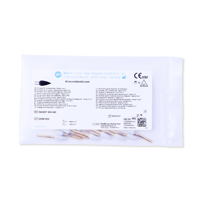 Komet keramik polerer flamme RA 94020F grå, 10 stk