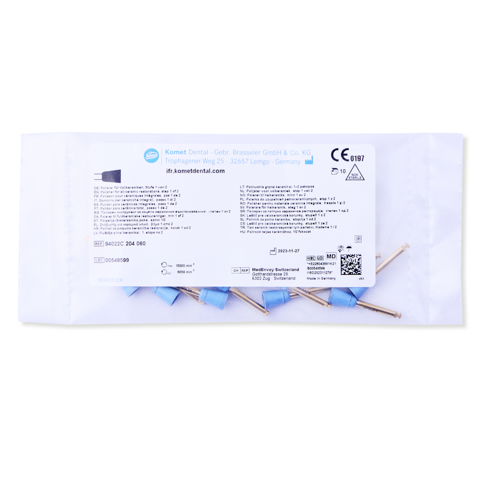 Komet keramik polerer kop RA 94022C blå, 10 stk