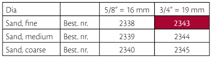 Pin Hole Discs 3/4 sand fine, 300 stk.