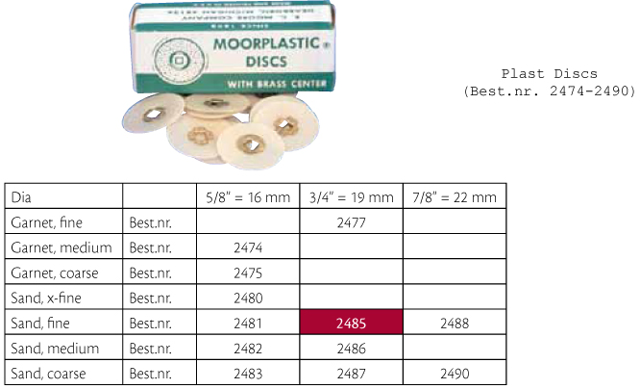 Plast Discs 3/4 sand fine, 50 stk.